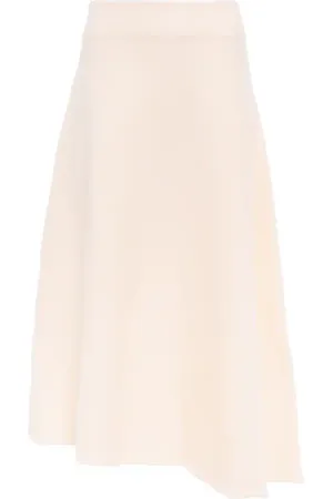 Jil Sander High-Rise-Midirock aus Schurwolle