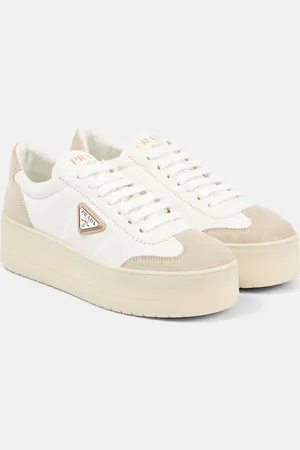 Prada Plateau-Sneakers aus Leder