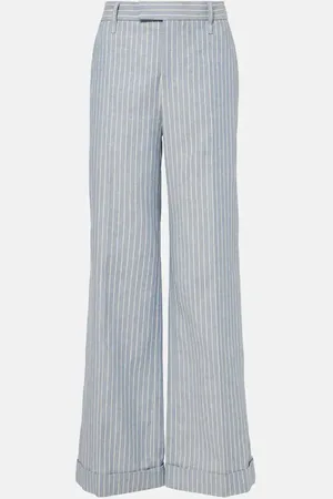 Brunello Cucinelli Weite Hose aus einem Leinengemisch