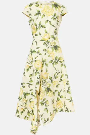 Oscar de la Renta Midikleid aus Popeline