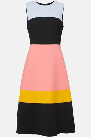 Carolina Herrera Midikleid aus einem Wollgemisch