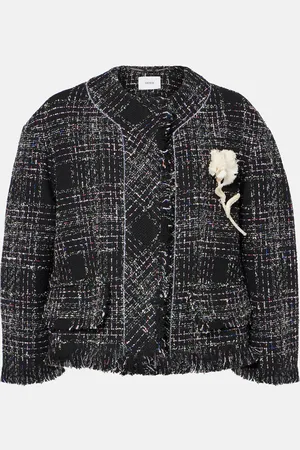 Erdem Cropped-Jacke aus Tweed