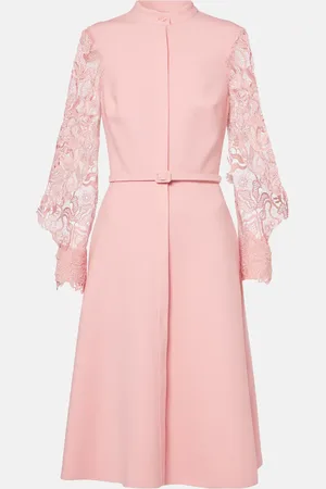 Oscar de la Renta Midikleid aus einem Wollgemisch