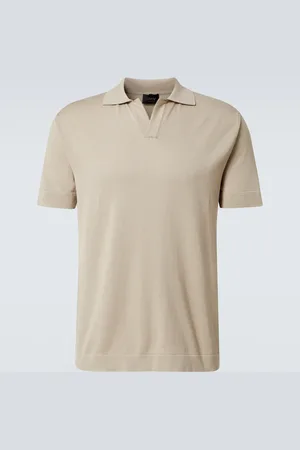 BRIONI Polohemd aus Baumwolle und Seide