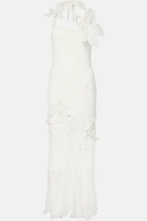 Oscar de la Renta Maxikleid aus Häkelstrick