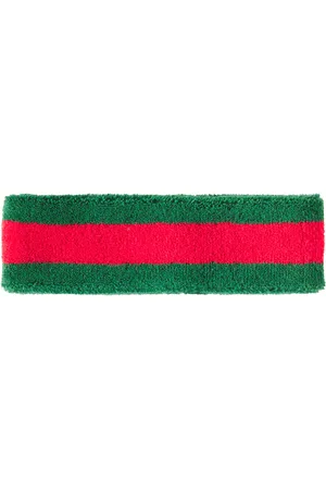 Gucci Stirnband Web Stripe aus Frottee