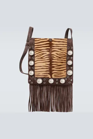 VALENTINO GARAVANI Messenger Bag Nellcôte mit Kalbshaar