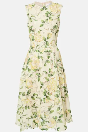 Oscar de la Renta Bedrucktes Midikleid