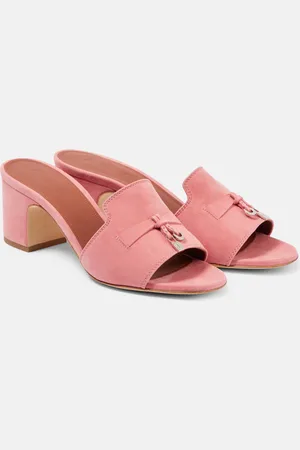 Loro Piana Pantoletten Summer Charms aus Veloursleder