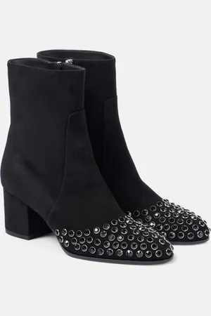 Alaïa Alaïa Verzierte Ankle Boots aus Veloursleder