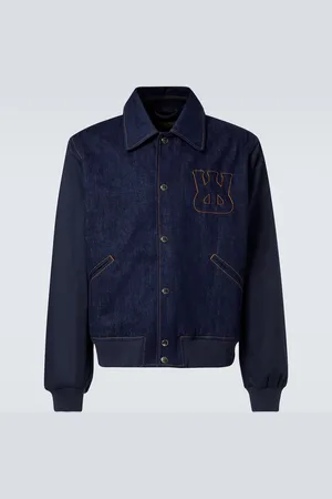 WALES BONNER Bestickte Collegejacke aus Denim
