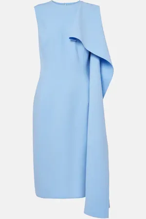 Oscar de la Renta Midikleid aus einem Wollgemisch