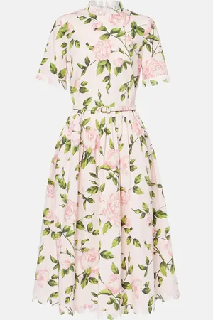 Oscar de la Renta Midikleid aus Popeline