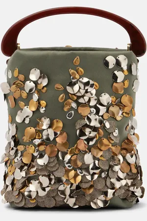 DRIES VAN NOTEN Bestickte Tote Small aus Satin