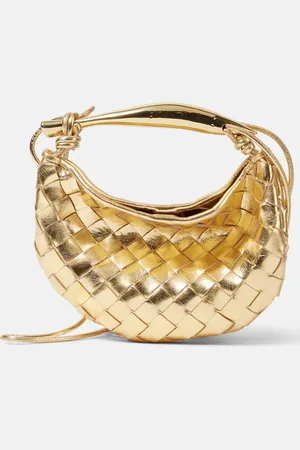 Bottega Veneta Tote Sardine Baby aus Metallic-Leder