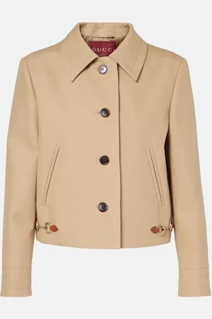 Gucci Jacke Horsebit aus Baumwoll-Drill