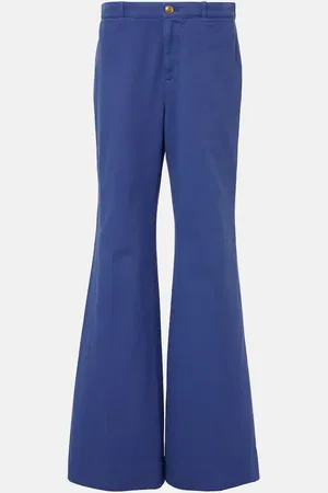 Chloé Chloé Mid-Rise-Schlaghose aus Baumwoll-Canvas