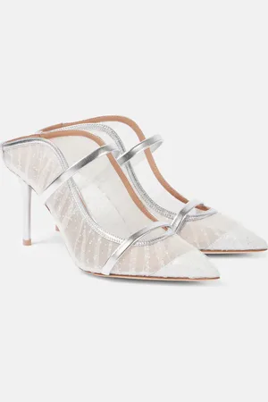 MALONE SOULIERS Mules Maureen 85 mit Metallic-Leder