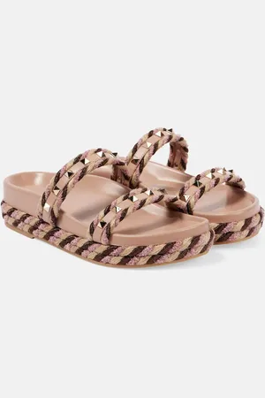 VALENTINO GARAVANI Sandalen Rockstud Torchon mit Leder