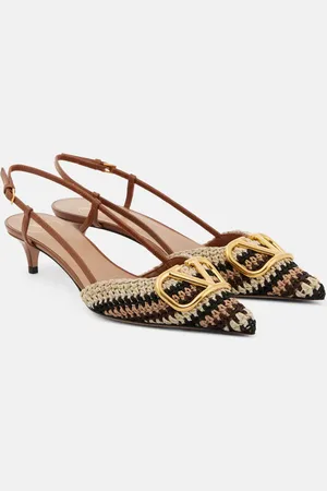 VALENTINO GARAVANI Slingback-Pumps VLogo Signature 40 aus Häkelstrick