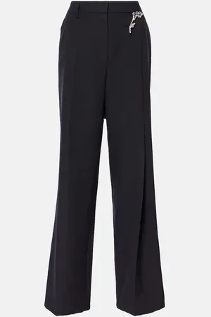 Prada Weite Hose aus Woll-Gabardine