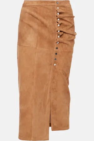 Paco rabanne Midirock aus Veloursleder