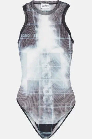 Jean Paul Gaultier Bedruckter Body aus Tüll