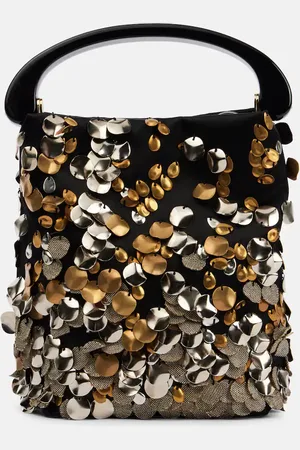 DRIES VAN NOTEN Tote aus Satin mit Pailletten