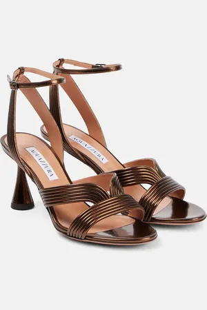 Aquazzura Sandalen Daryl 75 aus Metallic-Leder