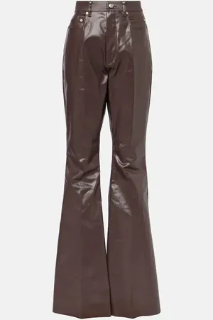 Rick Owens Beschichtete High-Rise-Hose aus Canvas