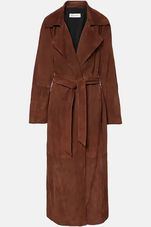 Nour Hammour Mantel Althea aus Veloursleder