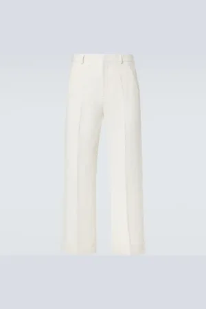 VALENTINO Weite Hose aus Baumwolle und Leinen