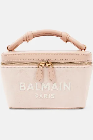 Balmain Schultertasche B-Army aus Veloursleder und Leder