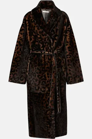 Nour Hammour Bedruckter Mantel Imani aus Shearling