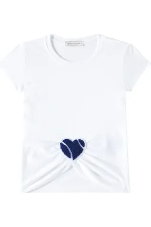 MONNALISA Besticktes T-Shirt aus einem Baumwollgemisch
