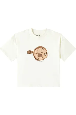Mini Rodini Bedrucktes T-Shirt Flundra aus Baumwolle