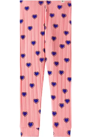 Mini Rodini Leggings Outlined Hearts aus einem Baumwollgemisch