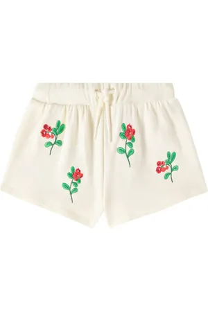 Mini Rodini Bestickte Shorts Lingoberries aus Baumwolle