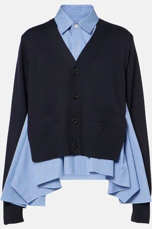 SACAI Cardigan aus einem Baumwollgemisch