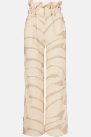 JOHANNA ORTIZ Weite High-Rise-Hose aus Leinen