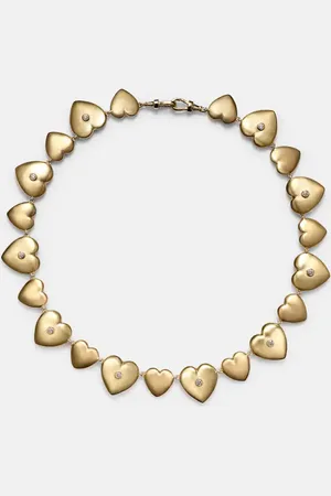 Marie Lichtenberg Halskette Heart aus 14kt Gelbgold mit Diamanten