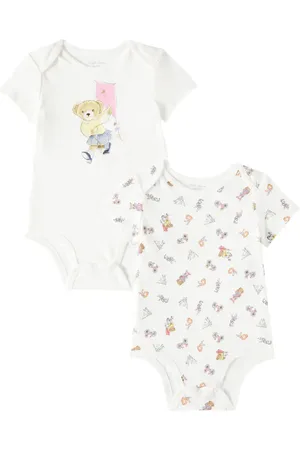 Ralph Lauren Baby Set Polo Bear aus zwei Bodys aus Baumwolle