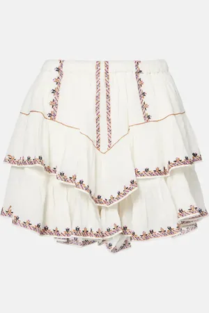 Marant Etoile Bestickte Shorts Jocadia aus Baumwolle