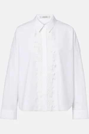 Dorothee Schumacher Bluse aus Popeline mit Spitze