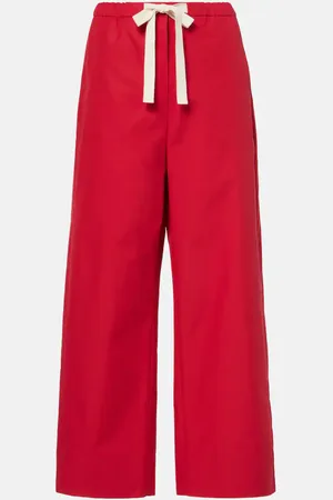 Max Mara Weite Hose Argento aus Baumwolle
