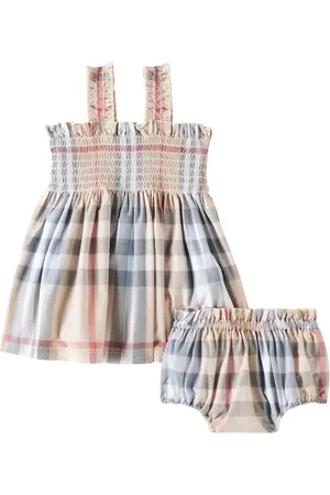 Burberry Baby Set Burberry Check aus Kleid und Höschen