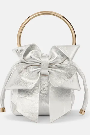 Jimmy Choo Bucket-Bag Bon Bon Micro aus Metallic-Leder