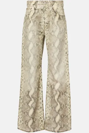 Acne Studios Bedruckte Mid-Rise Wide-Leg Jeans