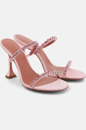 Amina Muaddi Sandalen Gigi 95 aus Satin mit Kristallen