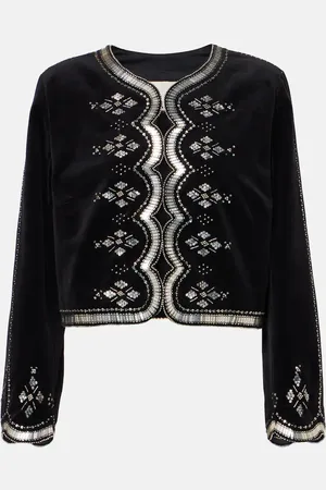 Isabel Marant Verzierte Jacke Hady aus Baumwollsamt
